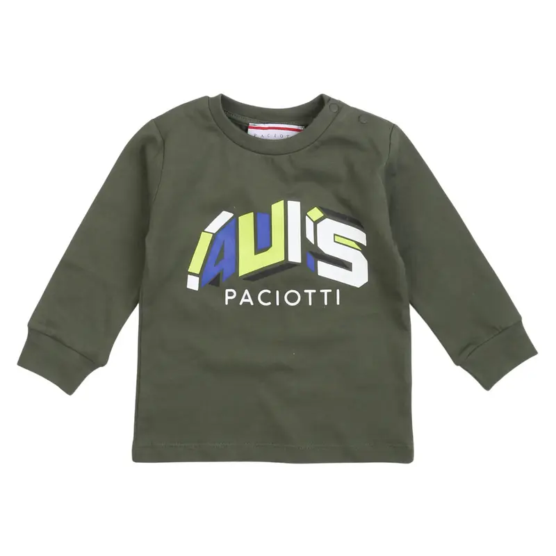 Paciotti T-shirt manica lunga verde neonato bambino