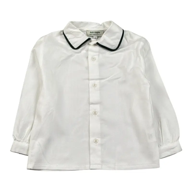 Paio Crippa Camicia tinta unita con Colletto Bianco per Bambino