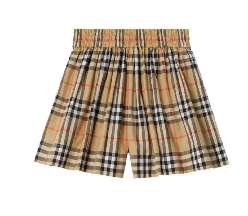 Pantaloncini in cotone con motivo Check