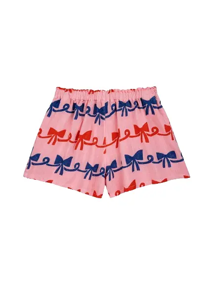 Pantaloncini intrecciati con stampa  fiocco