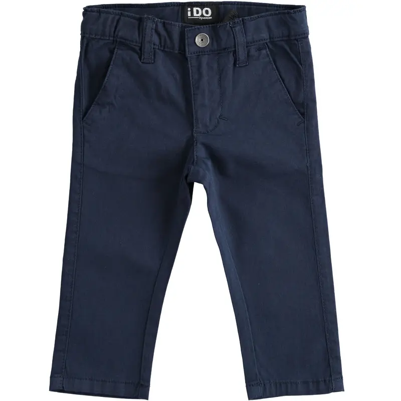 Pantalone bambino blu linea stretta con tasta a filo