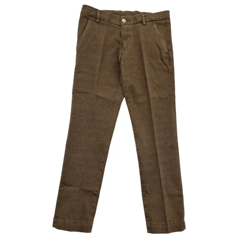 Pantalone bambino junior in panno cammello