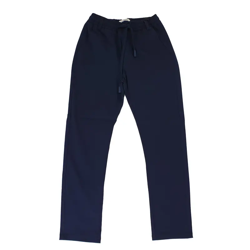 Pantalone bambino Paciotti in tessuto morbido blu di raso