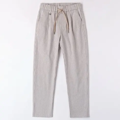 Pantalone bambino rigato con laccetto
