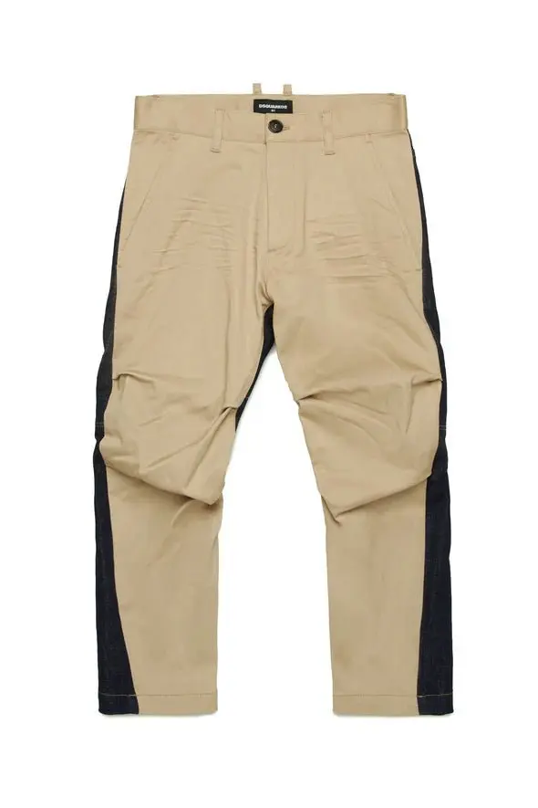 PANTALONE BEIGE E IN DENIM DSQUARED2