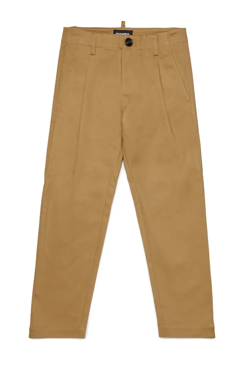 PANTALONE BISCOTTO CON LOGO RICAMATO NERO DSQUARED2