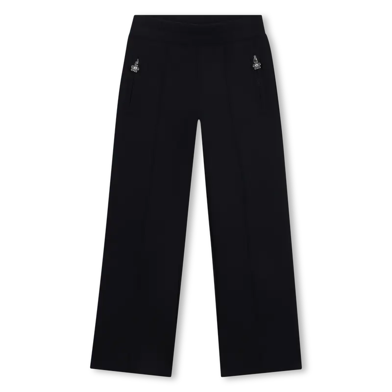PANTALONE BLU CON LOGO SUL RETRO BRILLANTINATO MARC JACOBS