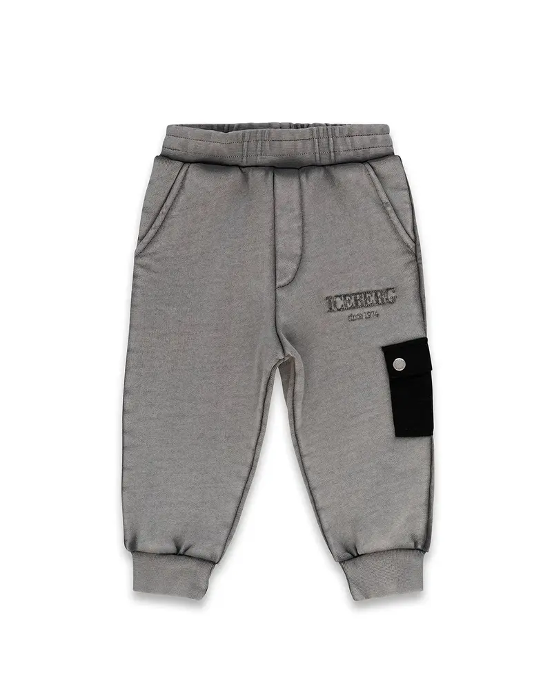 PANTALONE GRIGIO SFUMATO CON TASCHINO NERO ICEBERG