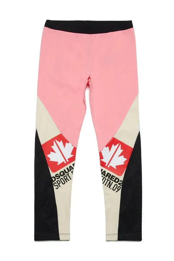 PANTALONE LEGGINGS MUTI-LAYER CON LOGO DSQUARED2