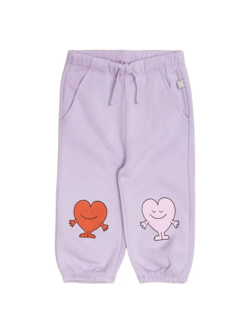 PANTALONE LILLA CON STAMPA A CUORE STELLA MCCARTNEY
