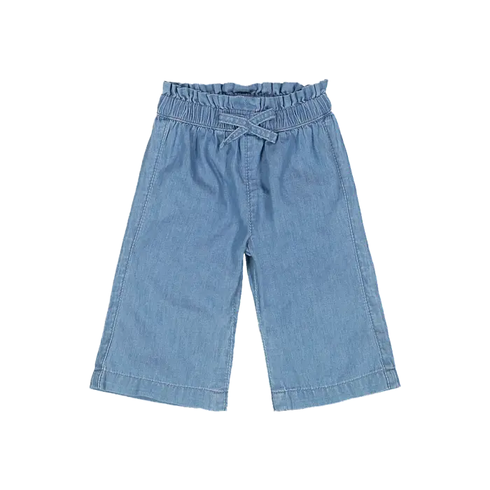 Pantalone lungo in chambray per neonata
