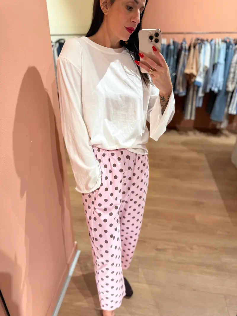 Pantalone Magic pois rosa