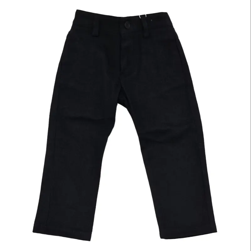 Pantalone morbido bambino nero con tasca a filo