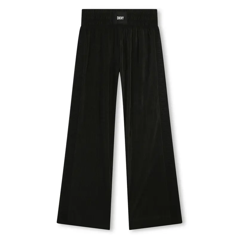 PANTALONE NERO CON LOGO DKNY