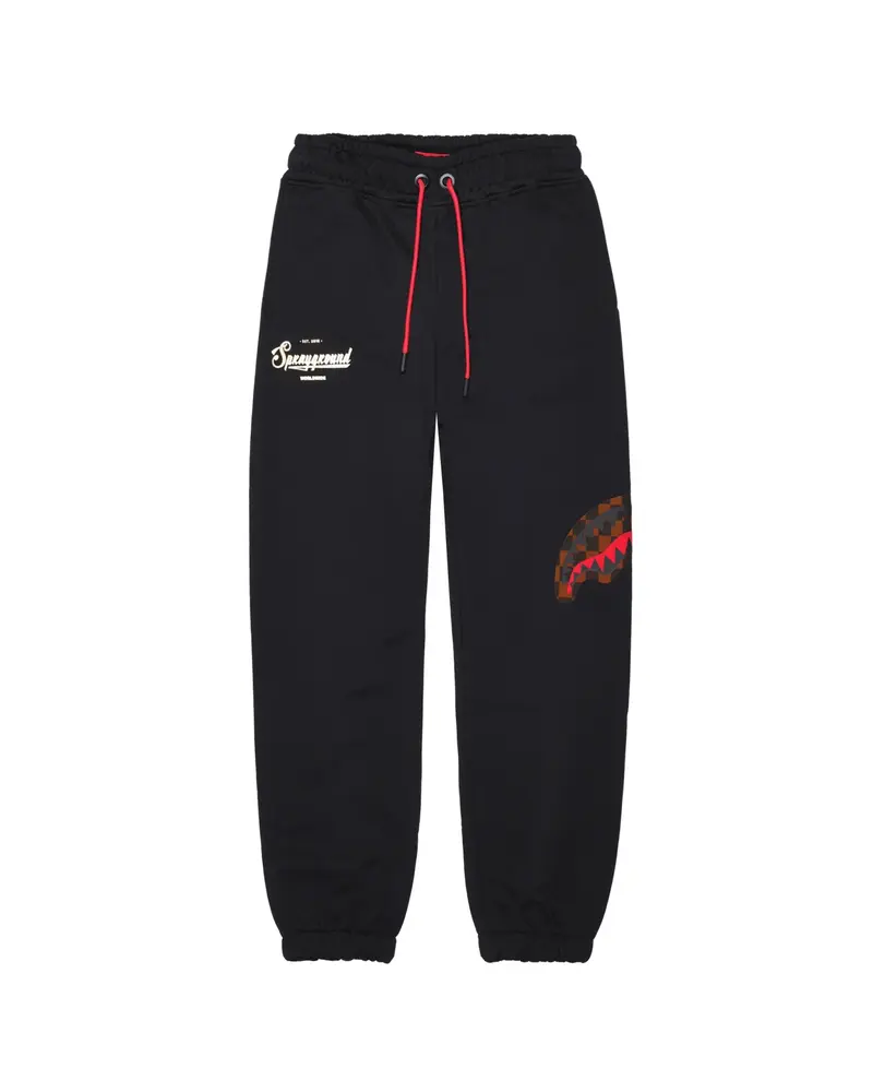 PANTALONE NERO CON LOGO ORO SPRAYGROUND
