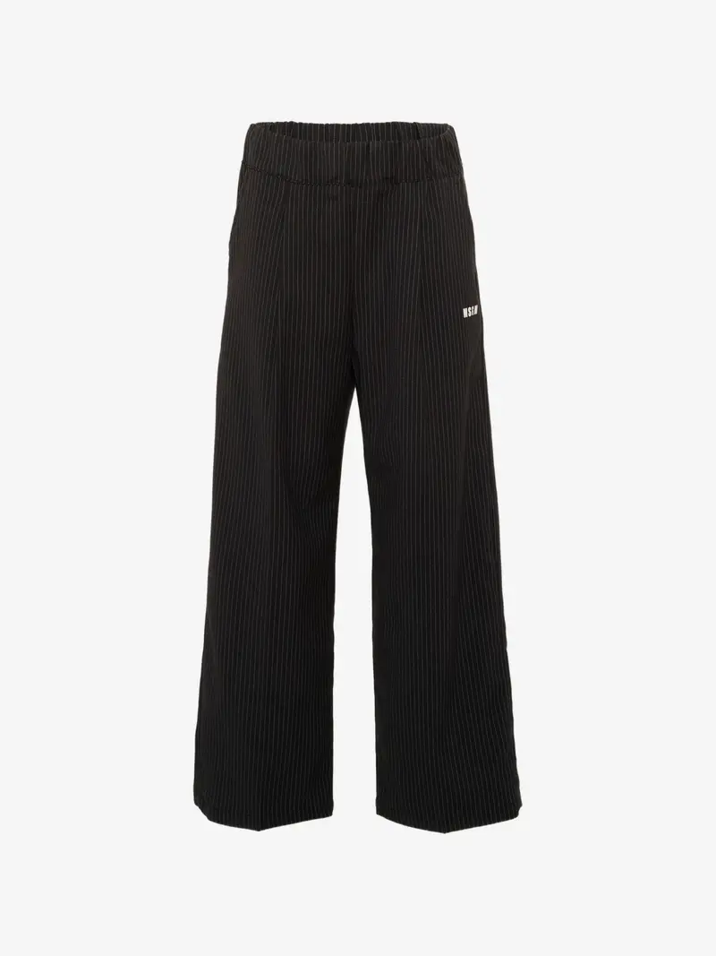 PANTALONE NERO GESSATO MSGM