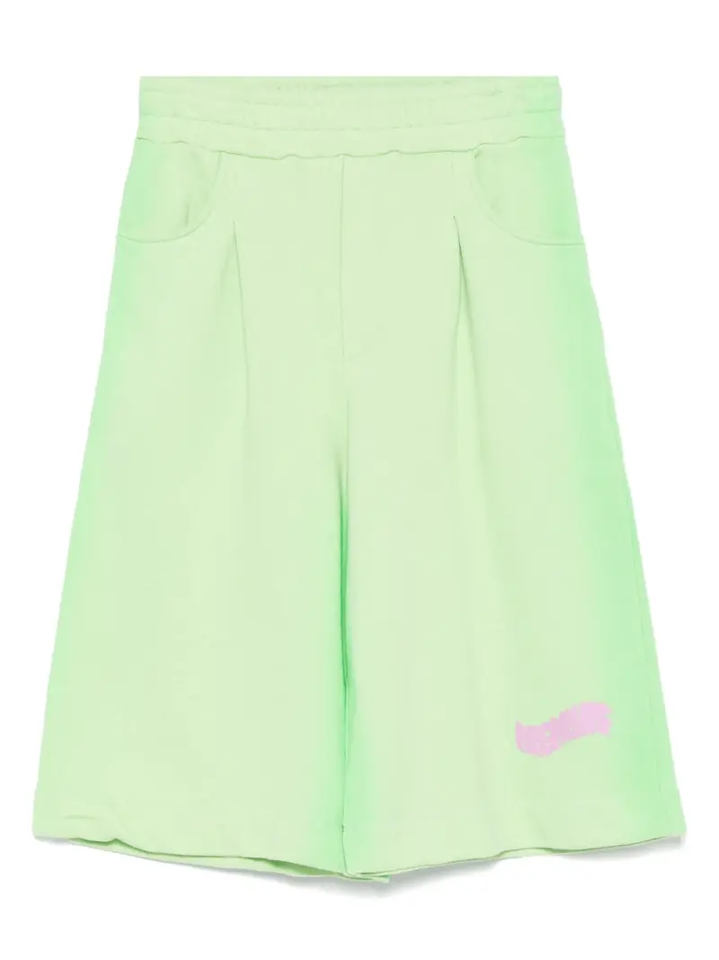 PANTALONE VERDE  CON LOGO ROSA MSGM
