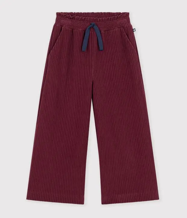 Pantaloni a gamba ampia in cotone Petit Bateau