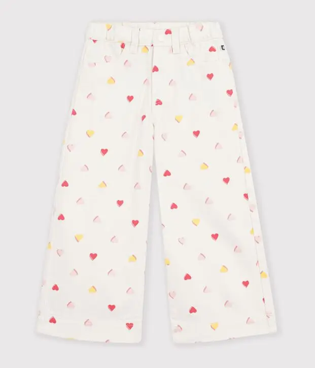 Pantaloni a gamba ampia in cotone Petit Bateau
