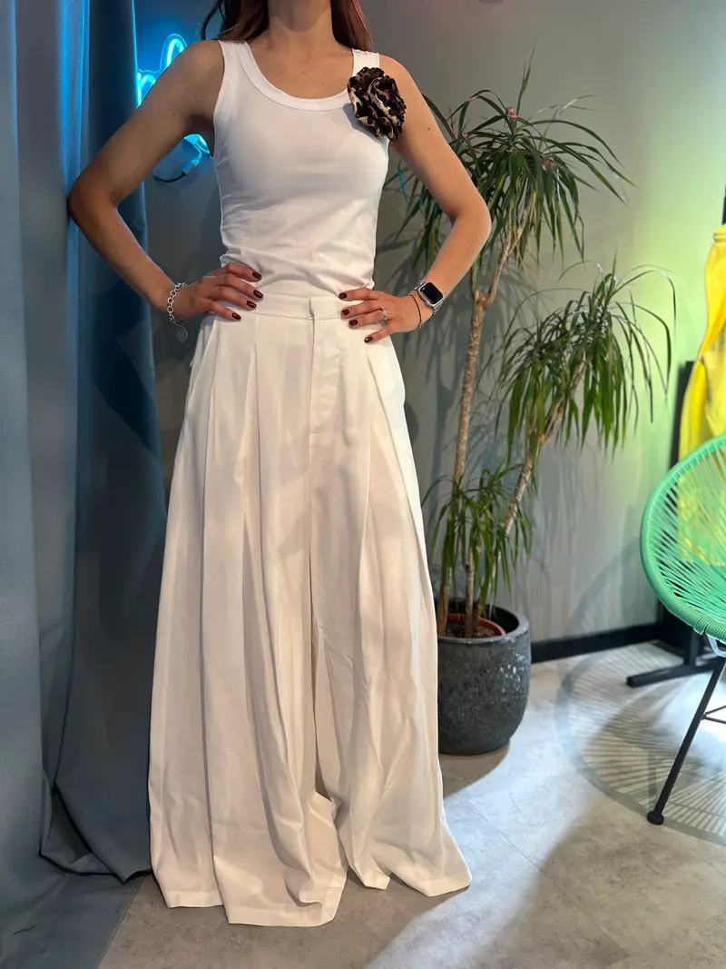 Pantaloni a Palazzo | White