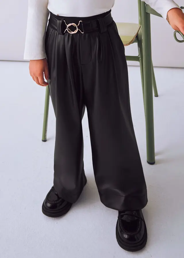 pantaloni bimba ecopelle