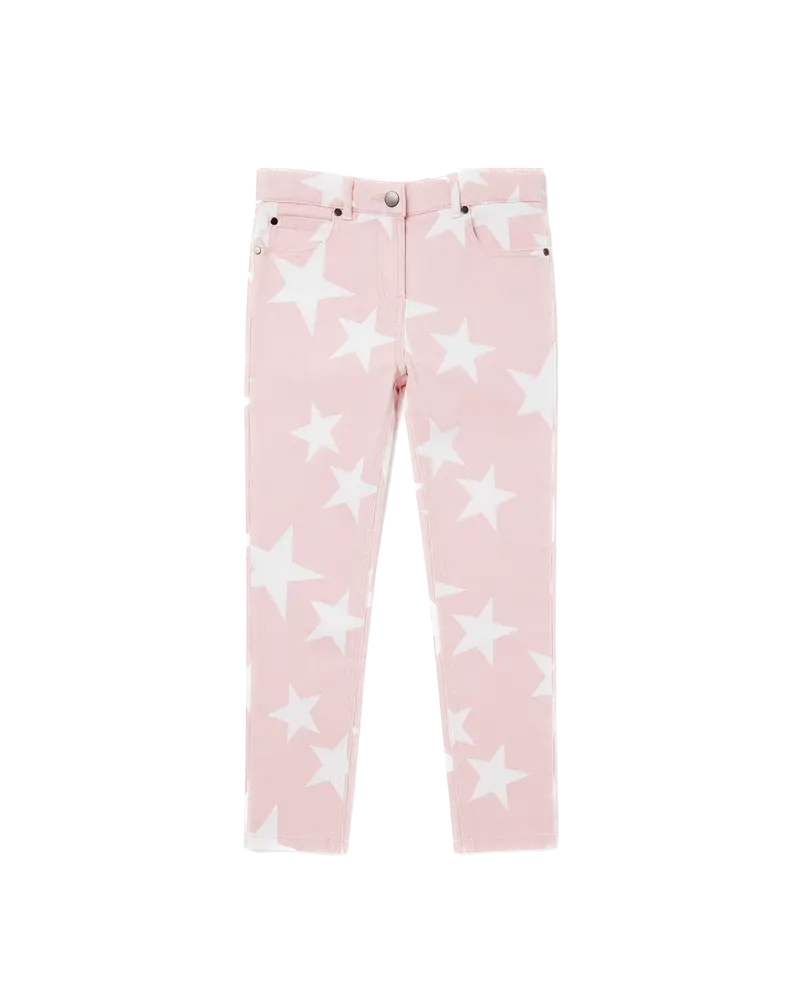 Pantaloni denim con stampa