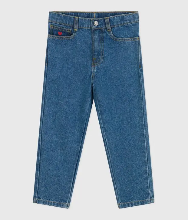 Pantaloni dritti in denim Petit Bateau