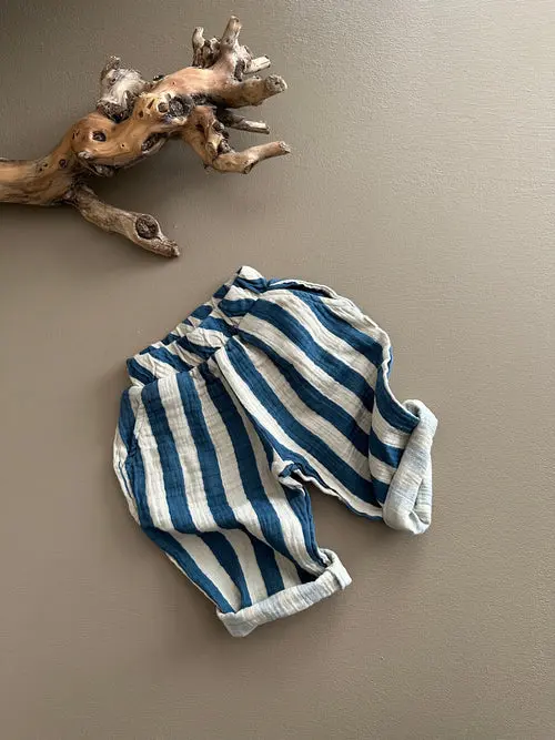 PANTALONI IN MUSSOLA A RIGHE | Guapoo | PE25