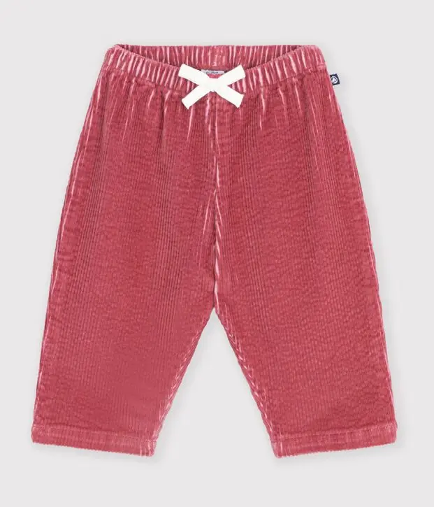 Pantaloni in velluto tinta unita Petit Bateau
