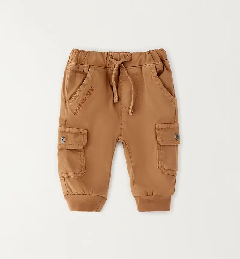 pantaloni neonato lungo cargo