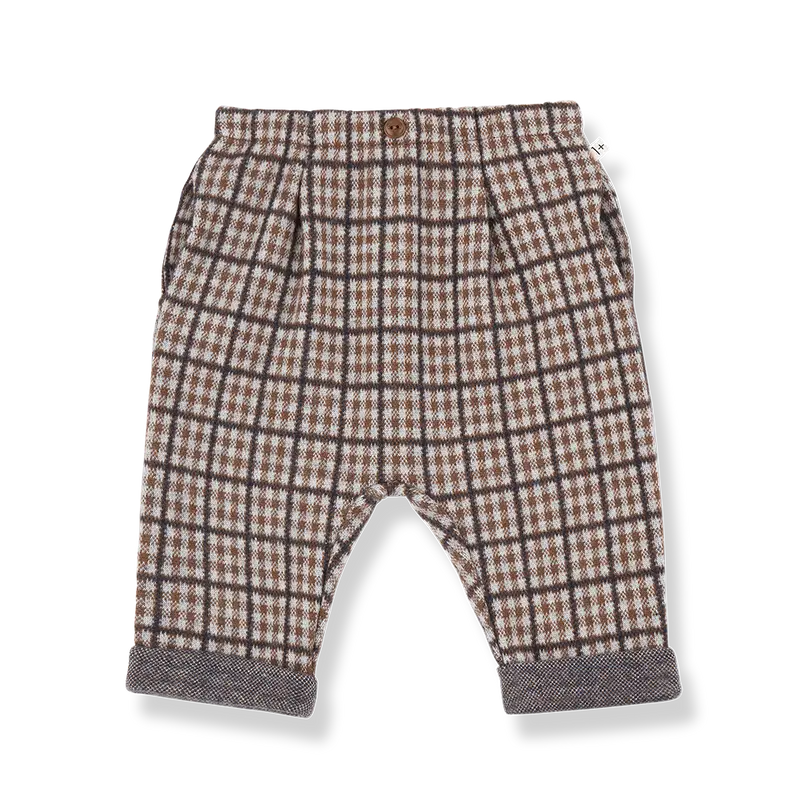 Pantaloni Pied de Poule con risvolto SIMON | 1+ IN THE FAMILY