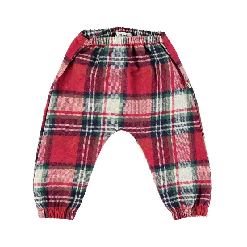 Pantaloni tartan in cotone