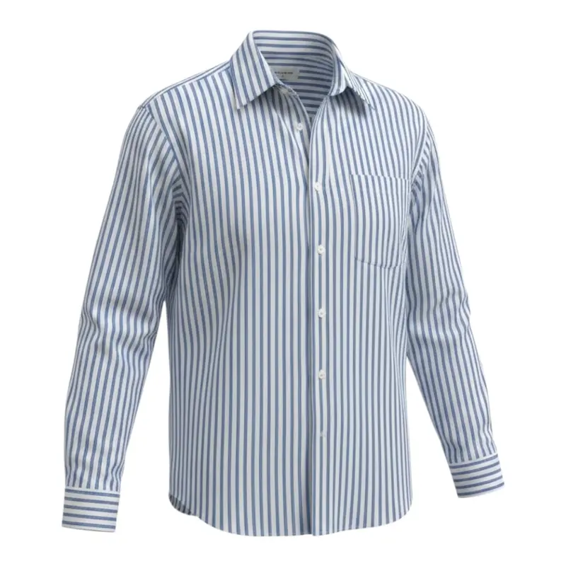 Paolo Pecora Camicia Manica Lunga Fantasia A Righe Bianco per Bambino