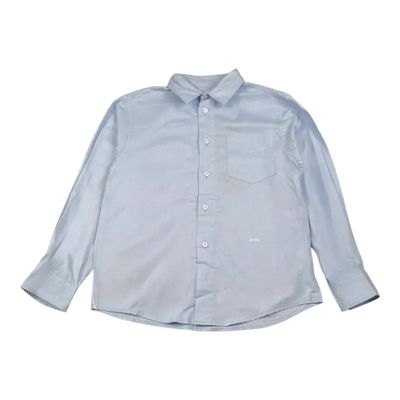 Paolo Pecora Camicia tinta unita con Taschino Azzurro per Bambino