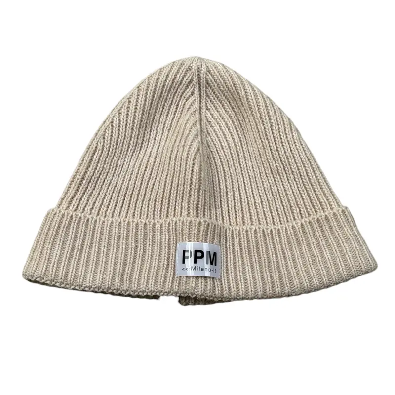 Paolo Pecora Cappello tinta unita con Logo Beige per Bambino