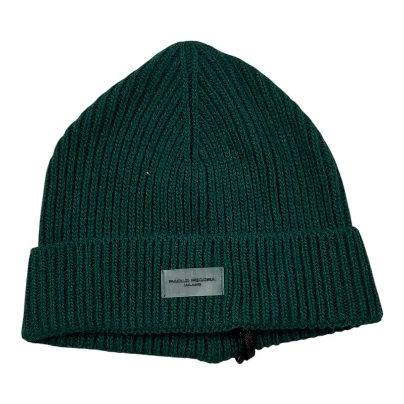 Paolo Pecora Cappello tinta unita con Logo Verde per Bambino