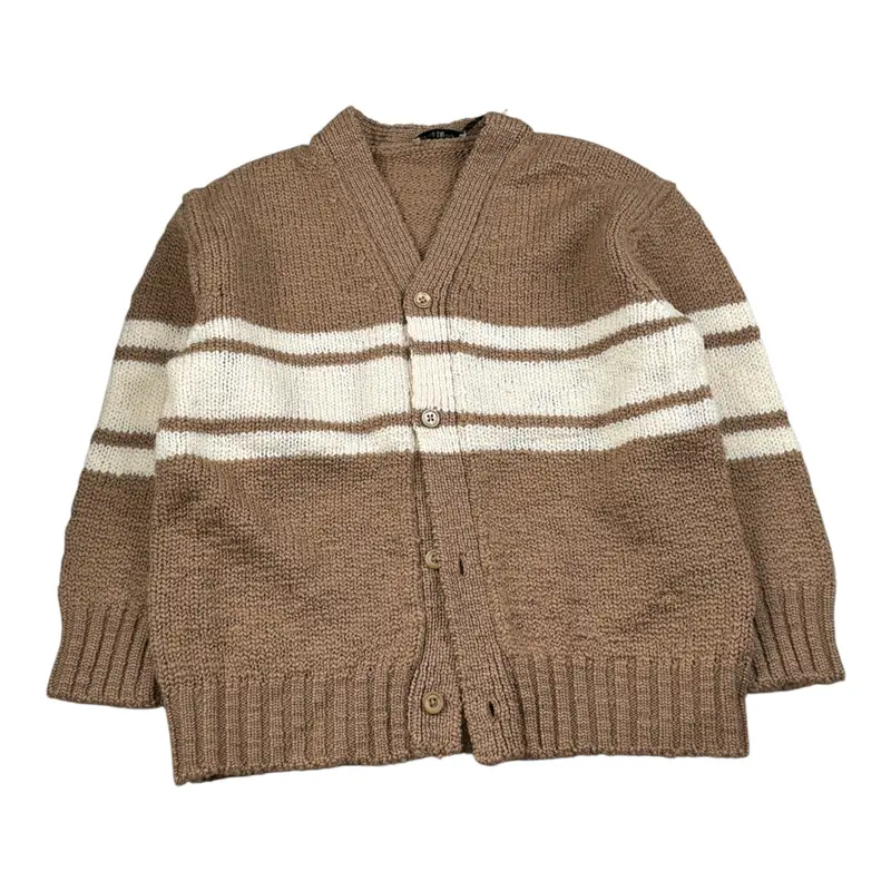 Paolo Pecora Cardigan tinta unita Collo A V Beige per Bambino