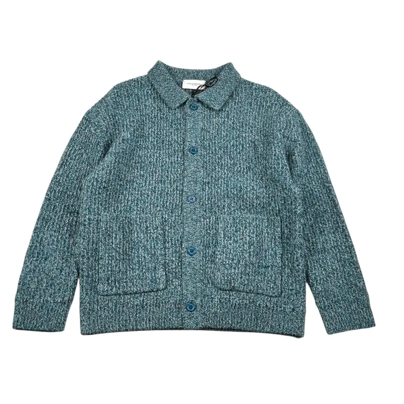 Paolo Pecora Cardigan tinta unita con Bottoni Verde per Bambino
