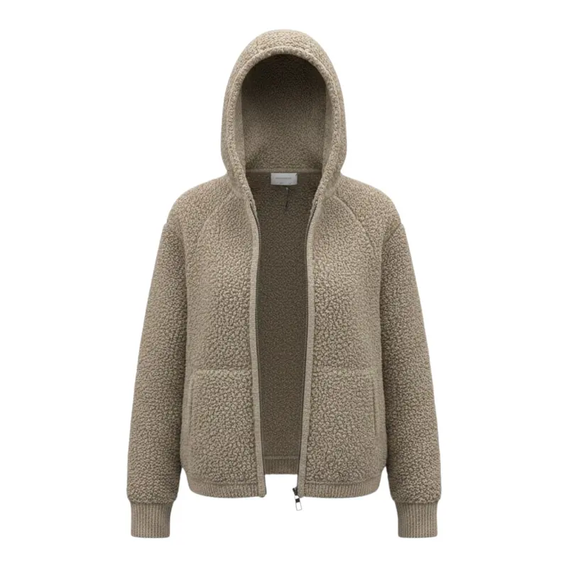 Paolo Pecora Felpa tinta unita Modello Teddy con Zip Marrone per Bambino