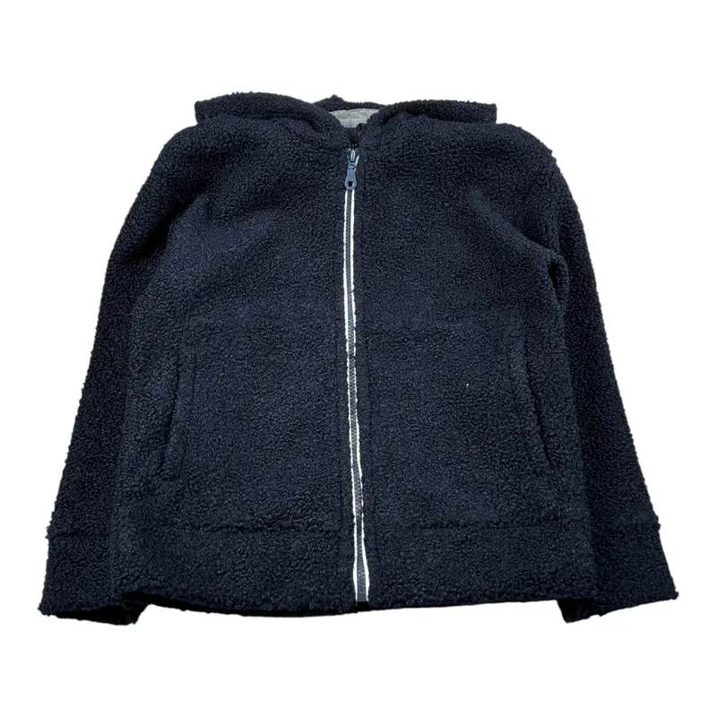 Paolo Pecora Giubbino Modello Teddy tinta unita con Cappuccio E Zip Blu per Bambino