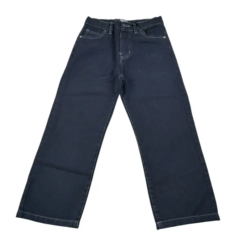Paolo Pecora Jeans tinta unita con Girovita Regolabile Blu per Bambino