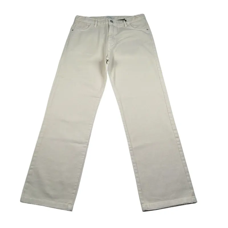 Paolo Pecora Jeans tinta unita con Girovita Regolabile Panna per Bambino