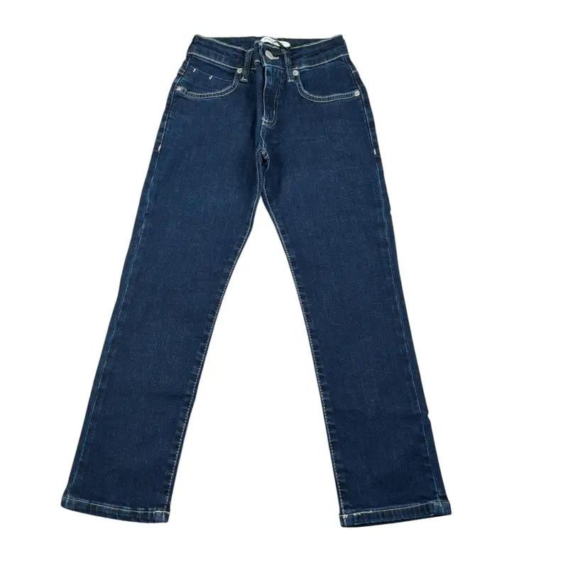 Paolo Pecora Jeans tinta unita con Tasche Blu per Bambino