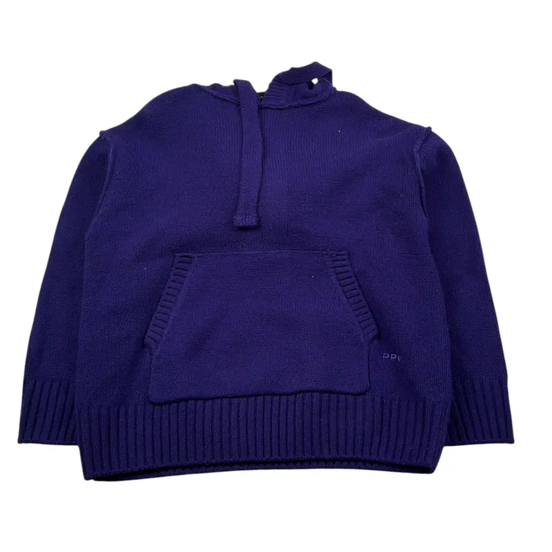Paolo Pecora Maglia tinta unita con Cappuccio Viola per Bambino