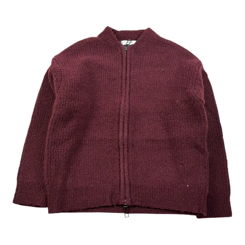 Paolo Pecora Maglia tinta unita con Zip Bordeaux per Bambino