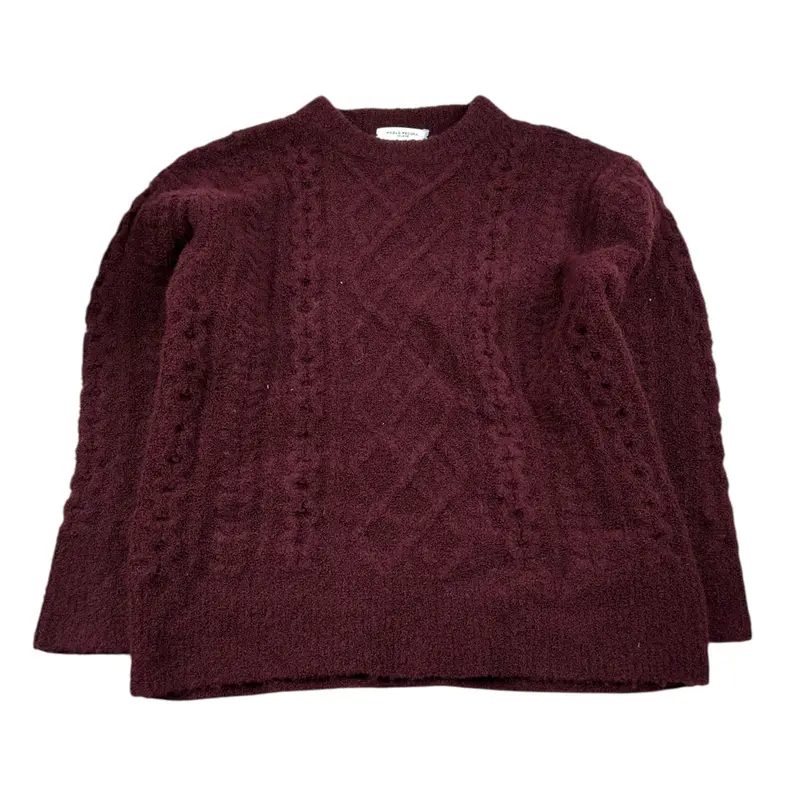 Paolo Pecora Maglia tinta unita Girocollo Bordeaux per Bambino