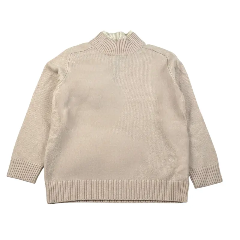 Paolo Pecora Maglia tinta unita Mezzo Collo Beige per Bambino