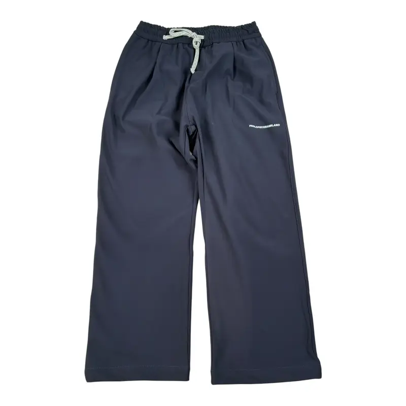 Paolo Pecora Pantalone tinta unita con Elastico In Vita Blu per Bambino