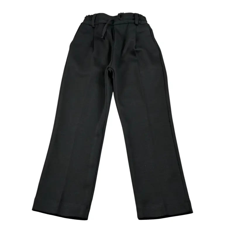 Paolo Pecora Pantalone tinta unita con Elastico In Vita Nero per Bambino