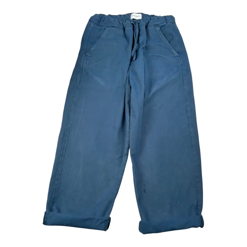 Paolo Pecora Pantalone tinta unita con Elastico In Vita Petrolio per Bambino